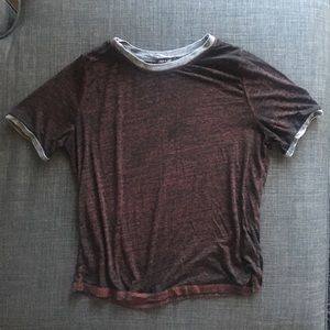 Acid Wash Burgundy Crop Top